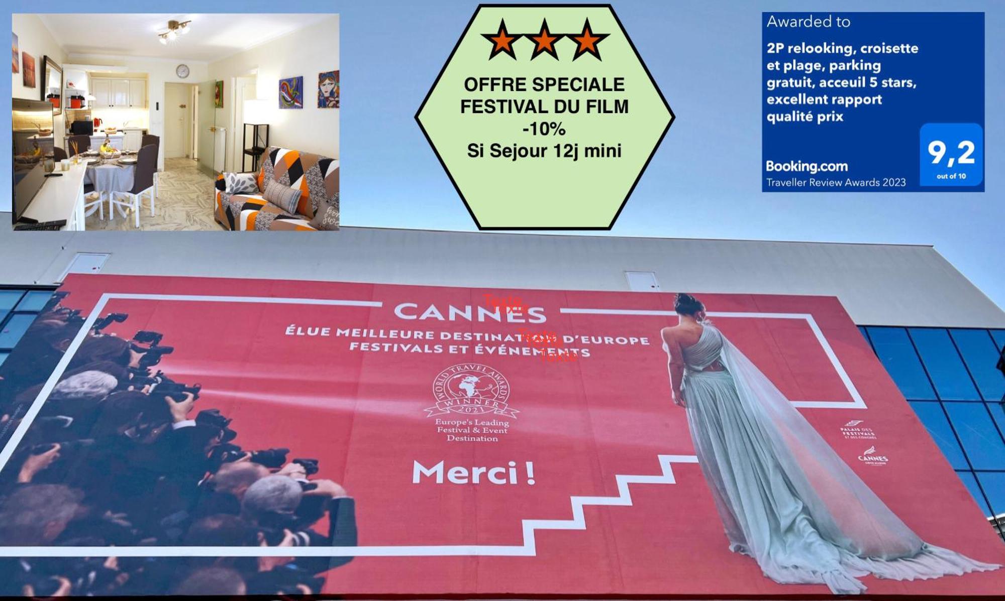 Offre Speciale Festival Film Si Sejour Superieur 12J , 2P Croisette, Grande Terrasse, Parking Gratuit, Calme, Accueil 5 Etoiles, Excellent Rapport Qualite-Prix 칸느 외부 사진